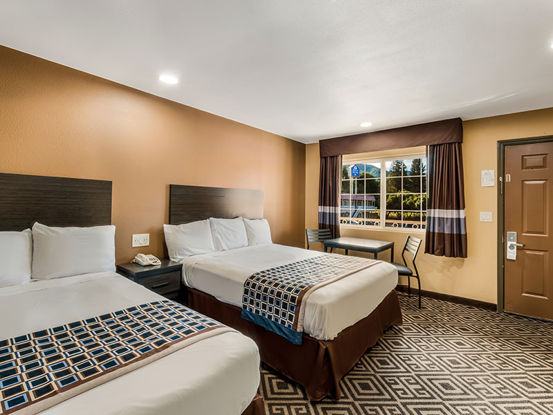 Guest room with two beds at Americas Best Value Inn Ukiah