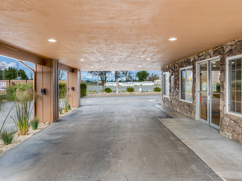 Hotel entrance at Americas Best Value Inn Ukiah